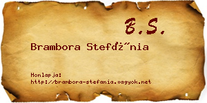 Brambora Stefánia névjegykártya